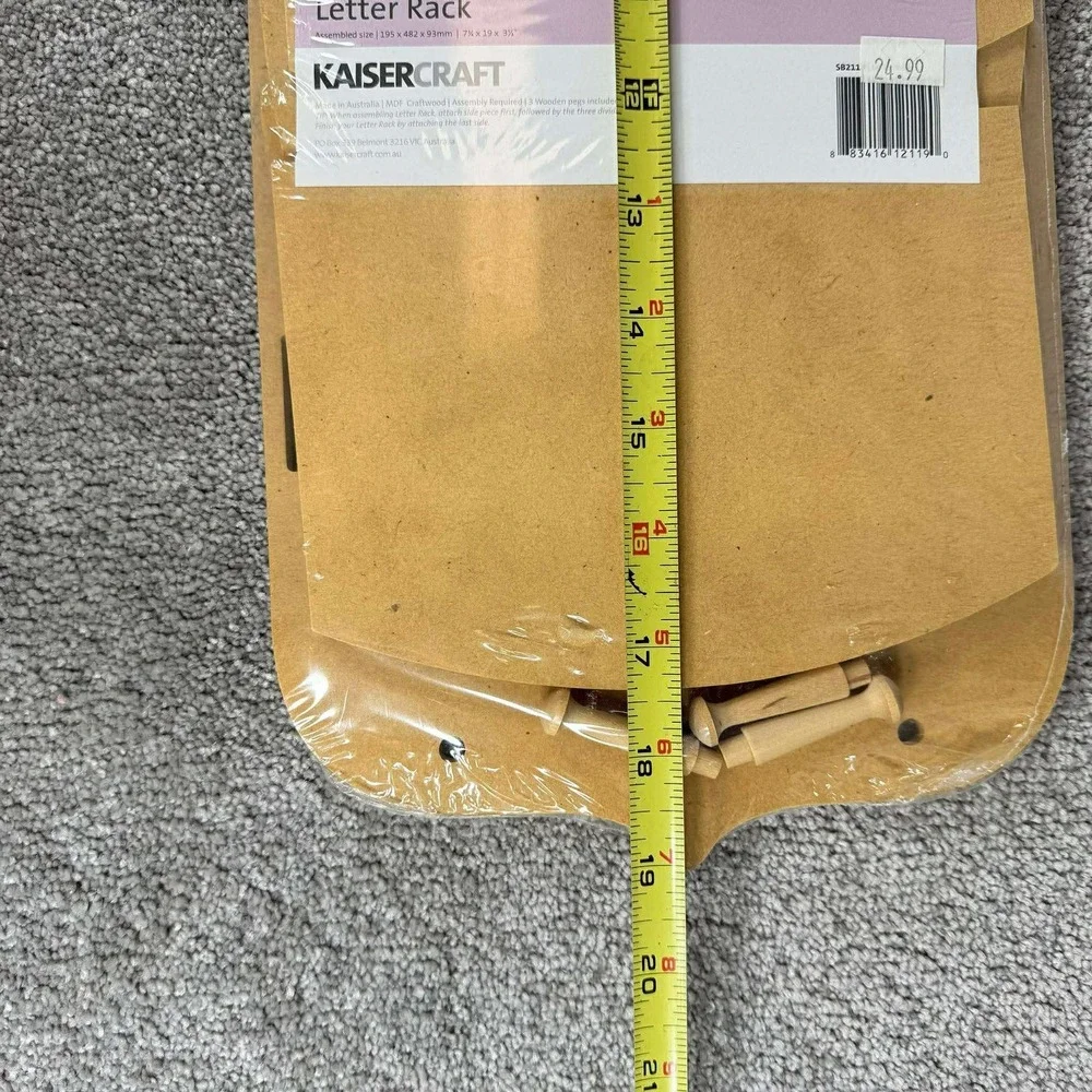 KaiserCraft Letter Rack DIY MDF Wood Wall‎ Organizer Kit SB211 New